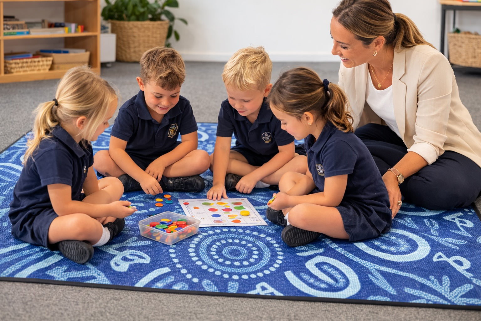 1.8m Recycled Plastic Mats (Set of 4) Primary Colours